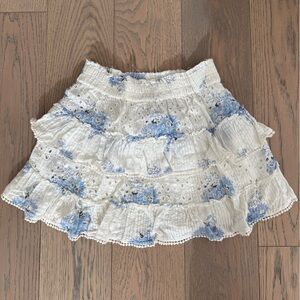 LoveShackFancy Floral Mini Skirt